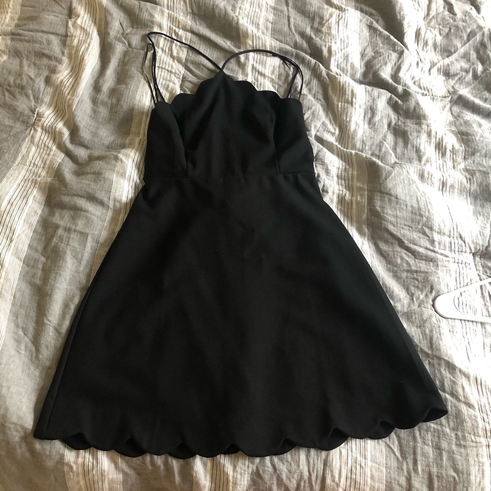 Lulus backless black dress.